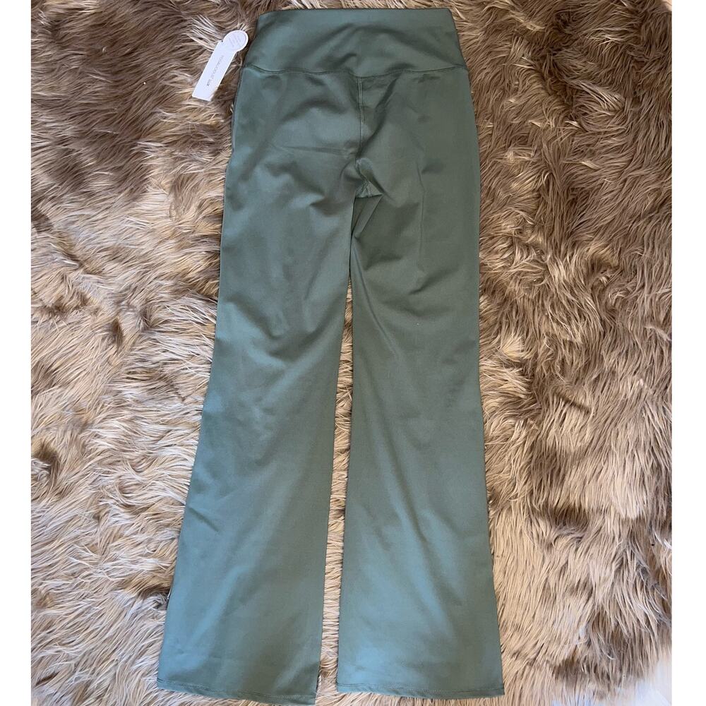New Yogalicious Hi-Rise Lux Mia Split Flare Pant Agave Green size L - Picture 9 of 9